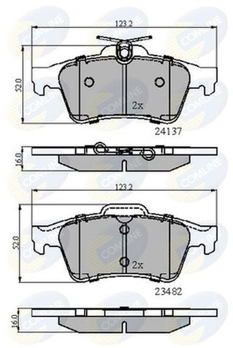 Rear brake pads for saab - saab, 9-3x